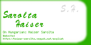 sarolta haiser business card